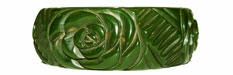 carved rose bakelite bangle bracelet