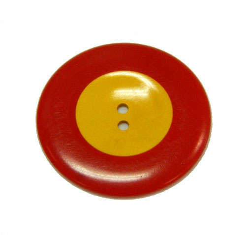 1930's red and yellow bakelite button