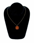Carved rose bakelite necklace