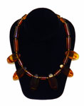 Vintage apple juice bakelite bead necklace