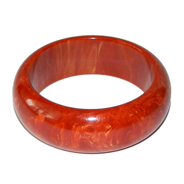 Red bakelite bangle bracelet