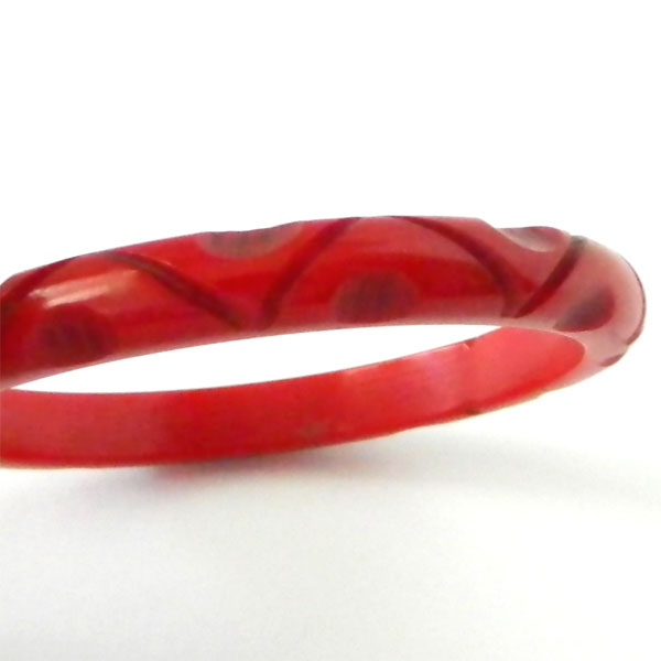red bakelite bangle bracelet