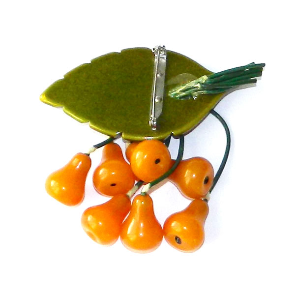 Bakelite pears brooch