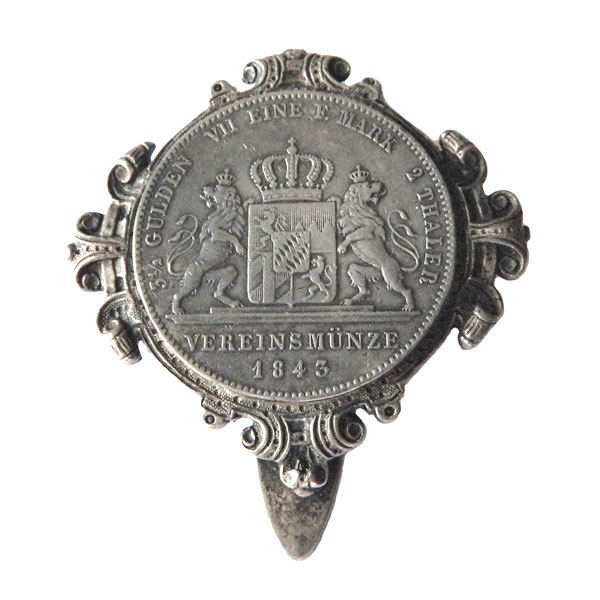 German Chatelaine belt clip Bavarian coat of arms