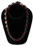 bakelite square bead necklace