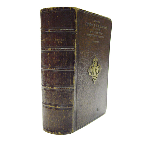 antique leather bound prayer book