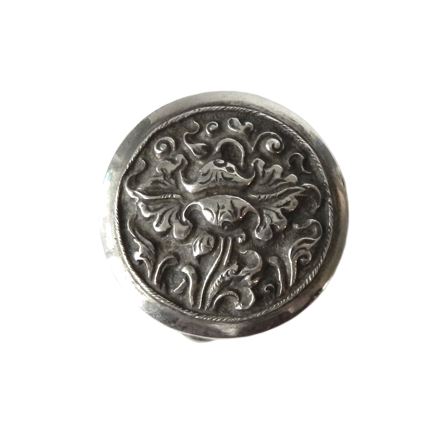 Yogya silver Art Nouveau pill box