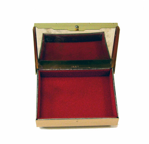Vintage 1950's brass jewelry box