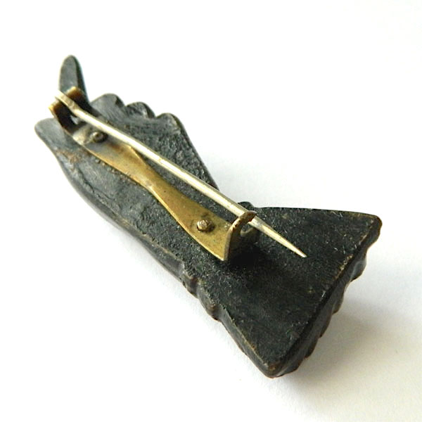 Antique pointing hand brooch
