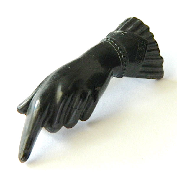 Antique pointing hand brooch