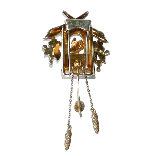 cuckoo clock brooch