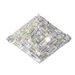 Warner diamond rhinestone brooch