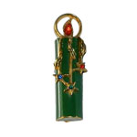Christmas candle brooch