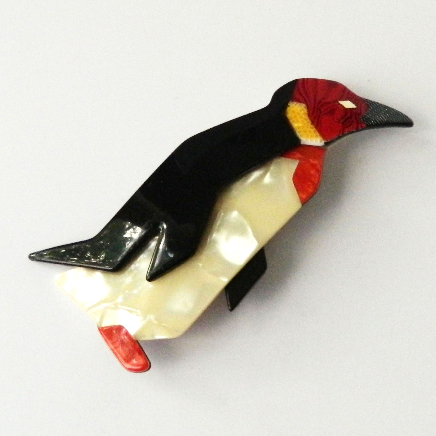 Lea Stein penguin brooch