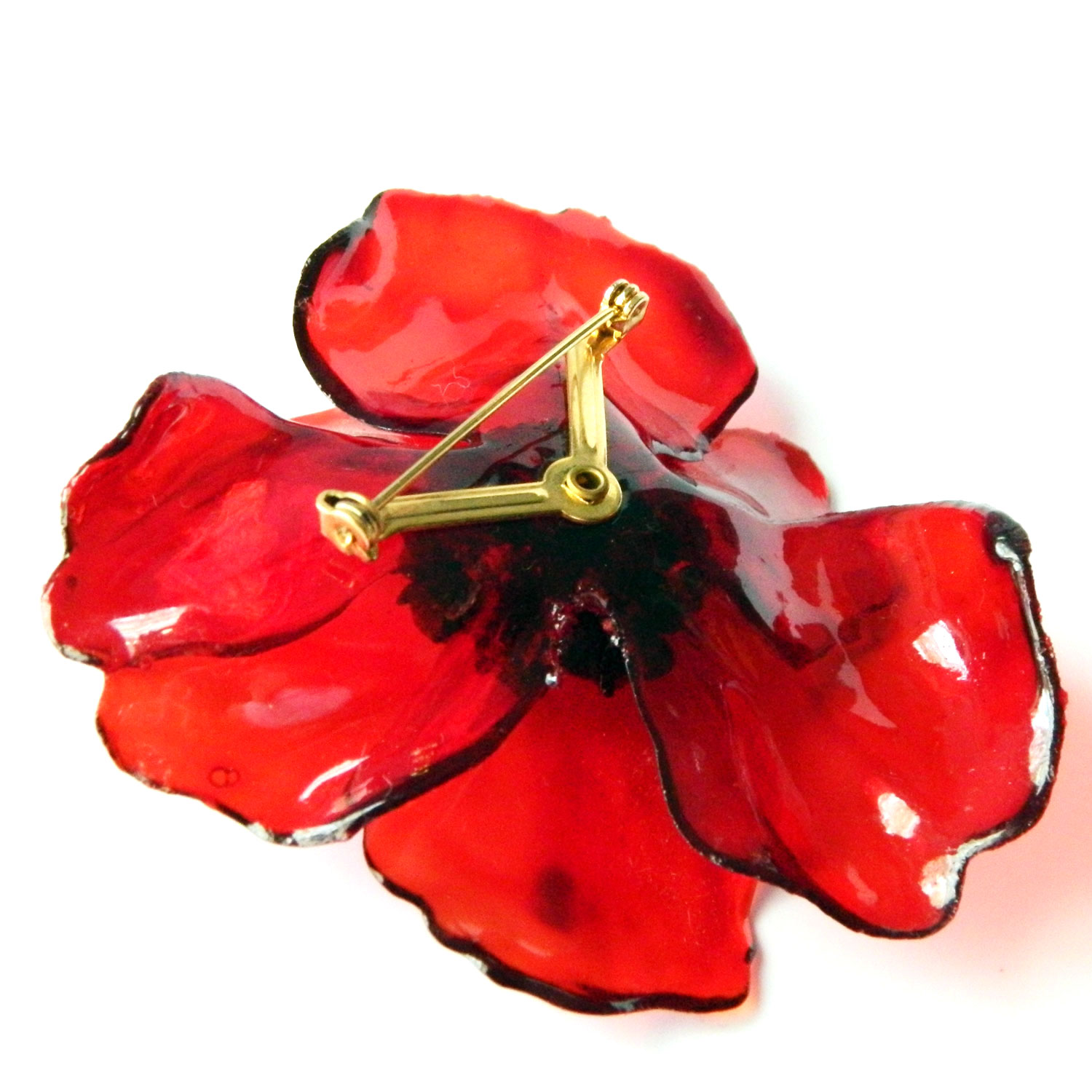 Plastic Flower Brooch