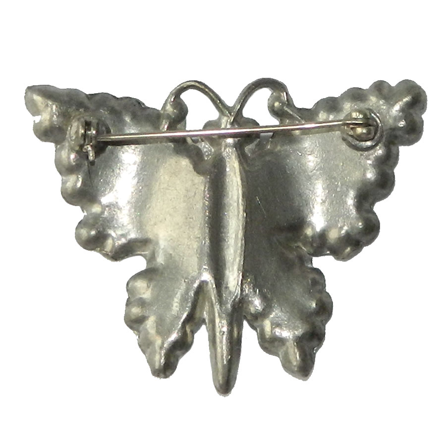 1930's rhinestone butterfly brooch