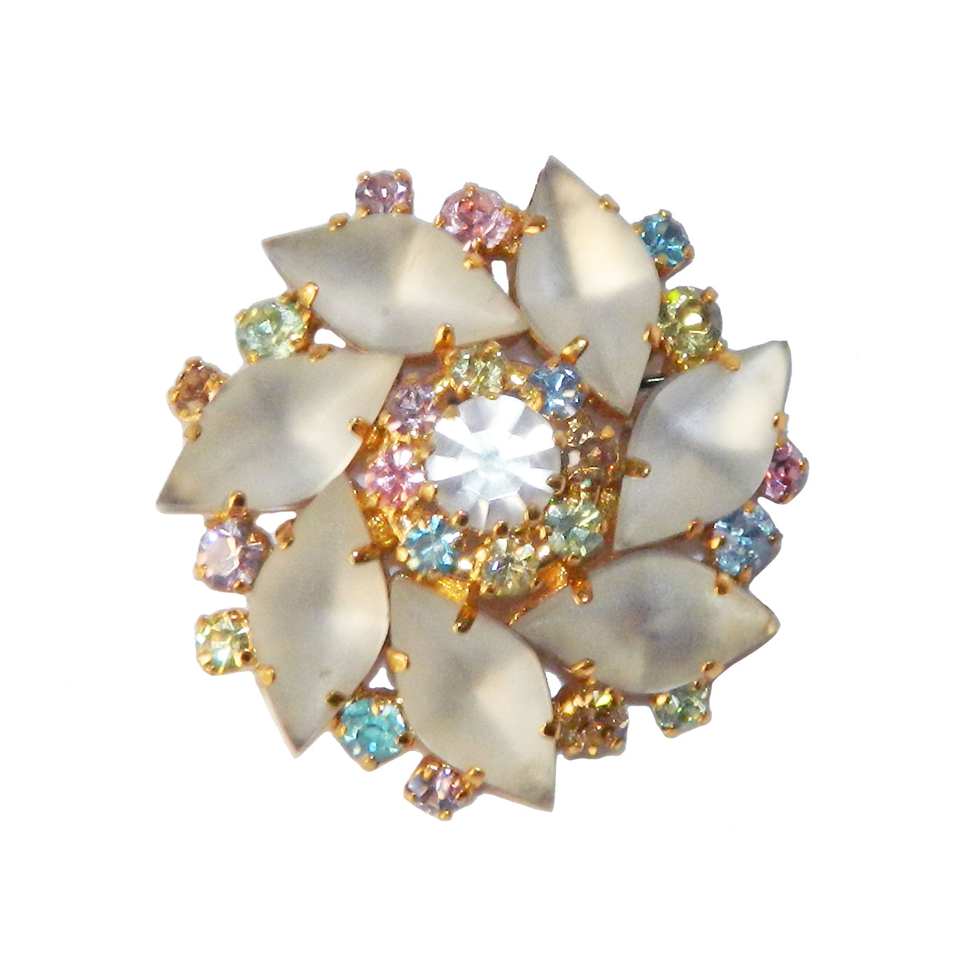 1950s Austrian crystal rhinestone brooch