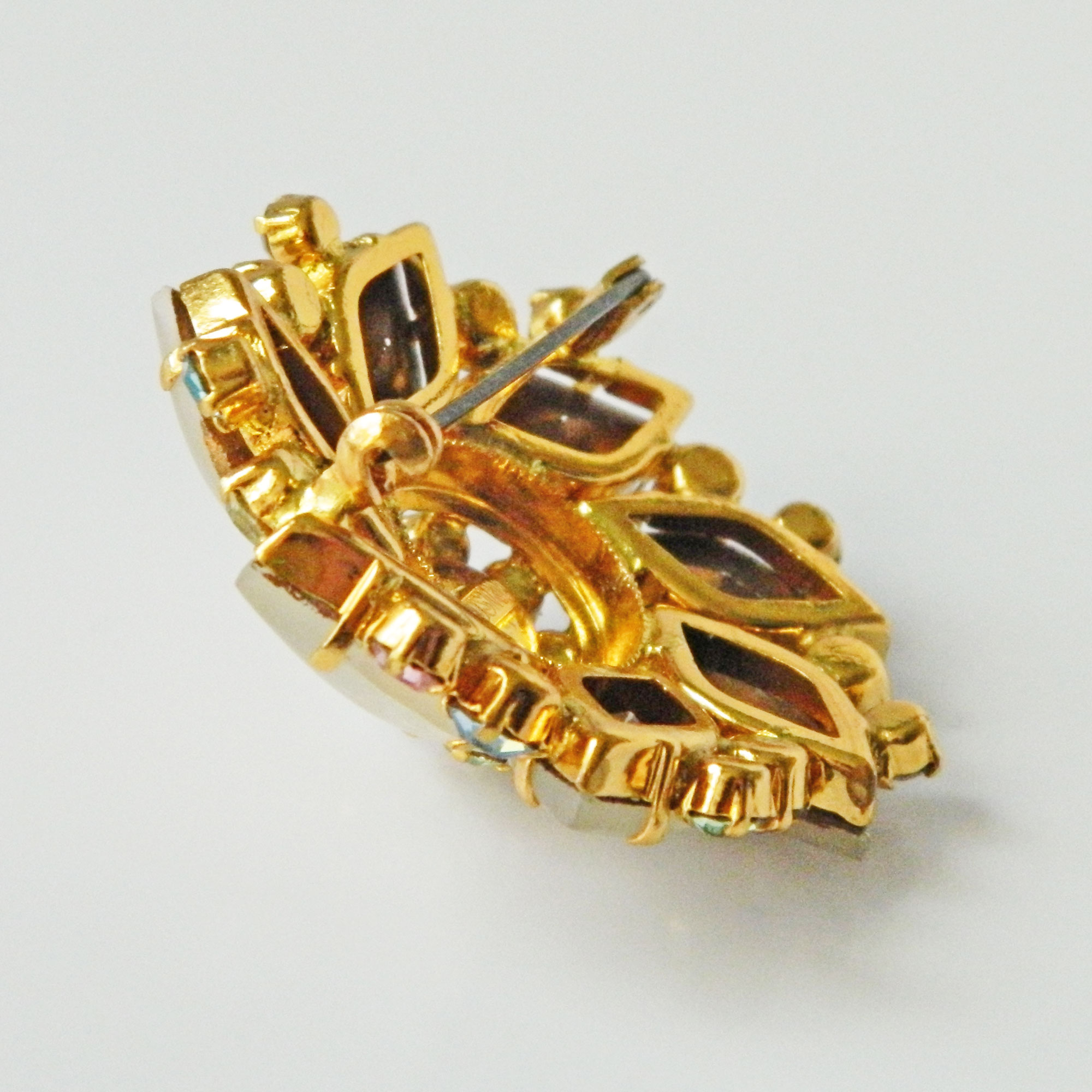 1950s Austrian crystal rhinestone brooch