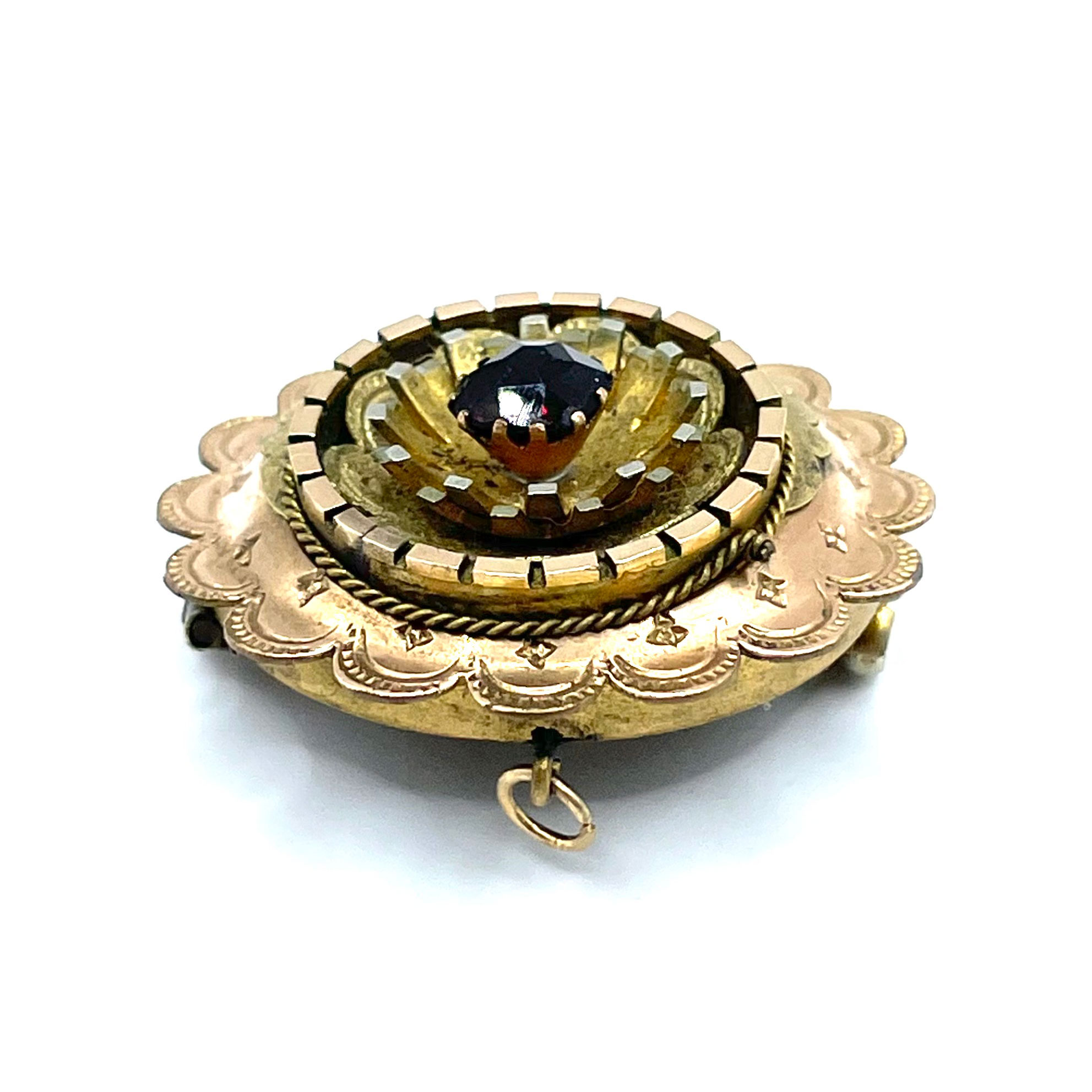 Victorian Gold Filled Watch Hanger Brooch
