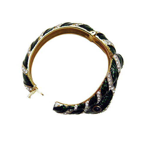 Vintage Trifari Garden of Eden enameled snake bracelet