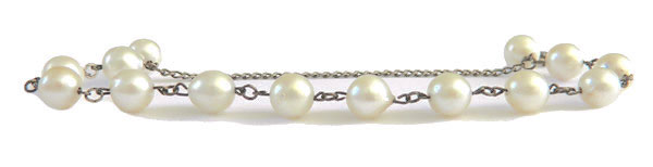 1920's sterling and pearl bracelet