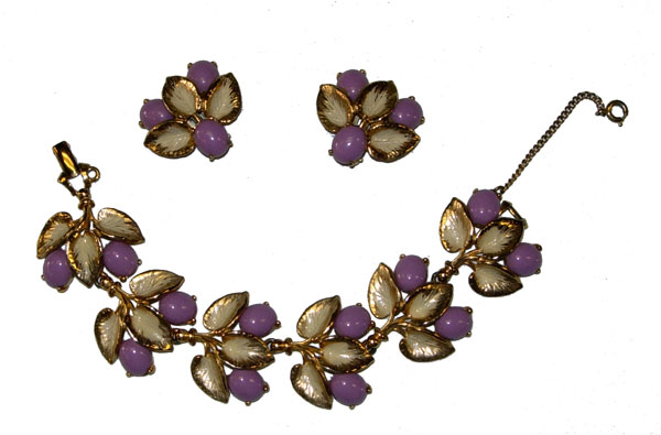 Vintage Schiaparelli bracelet and earring set