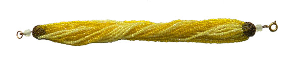 yellow micro bead braclet