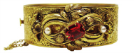 Victorian style brass bangle bracelet