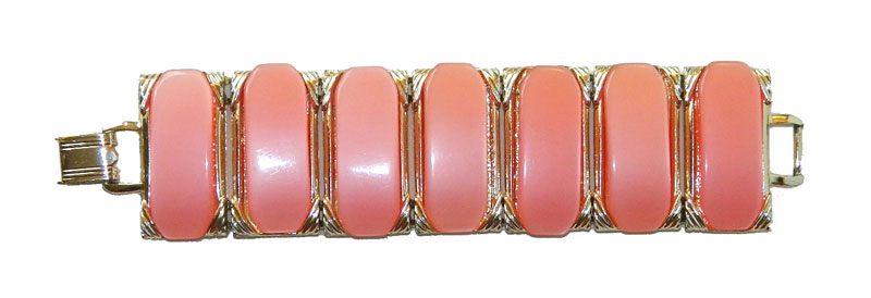 1950's pink thermoset bracelet