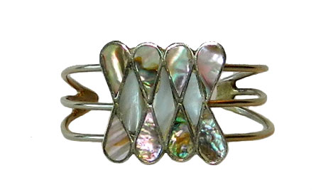 vintage abalone Mexican cuff bracelet