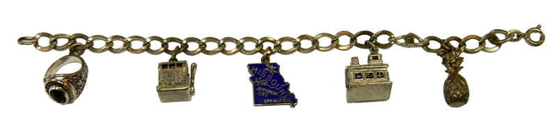 Vintage sterling charm bracelet