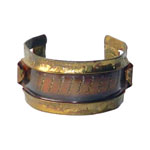 copper and brass cuff bracelet