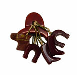 vintage western horse bakelite brooch