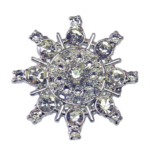 rhinestone snowflake pin