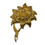 Monet sunflower brooch