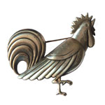 1940's Coro rooster brooch