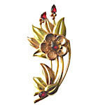 1940s sterling floral brooch