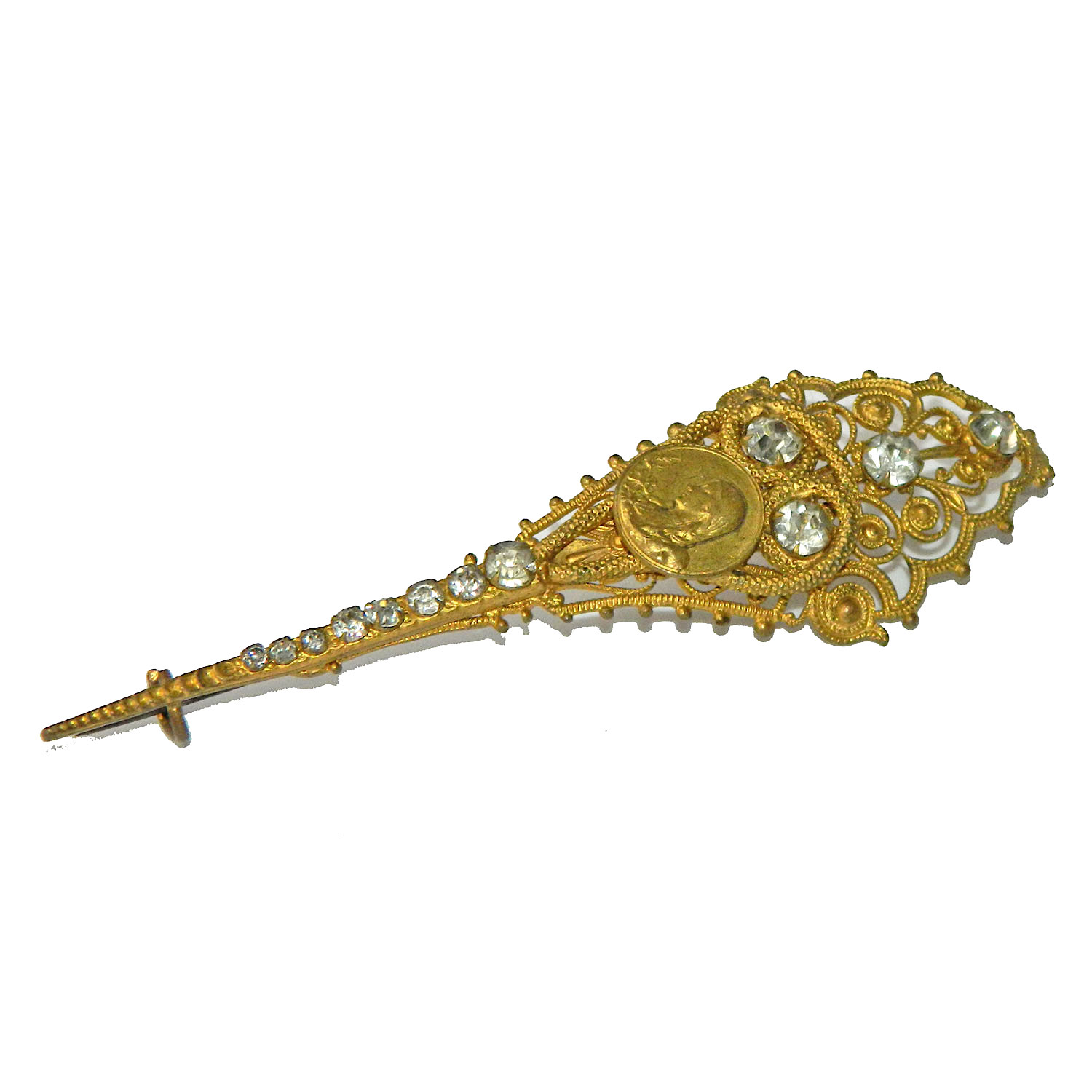 Victorian ormolu brooch