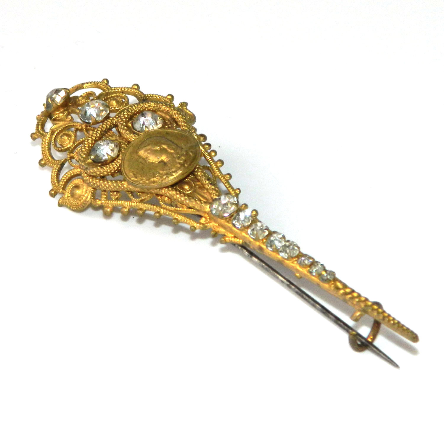 Victorian ormolu brooch