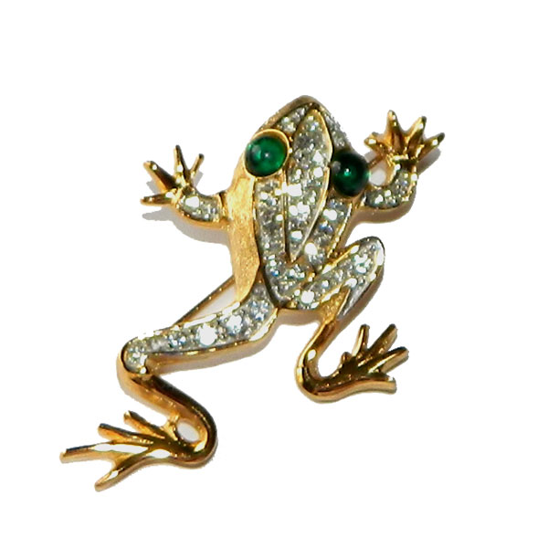 Sarah Coventry frog brooch