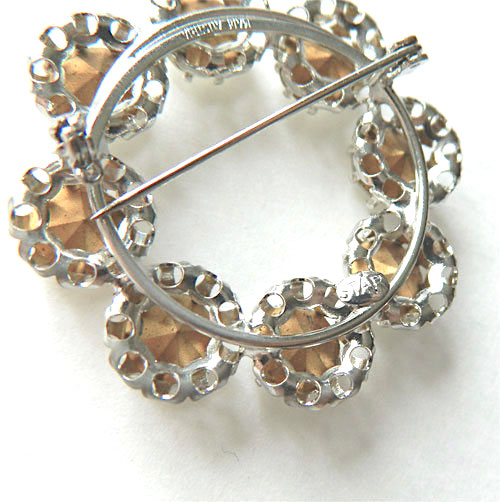 1950's Austrian crystal rhinestone brooch