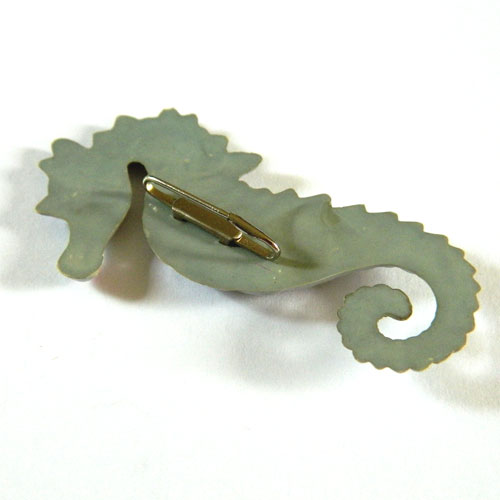 1930's celluloid seahorse brooch