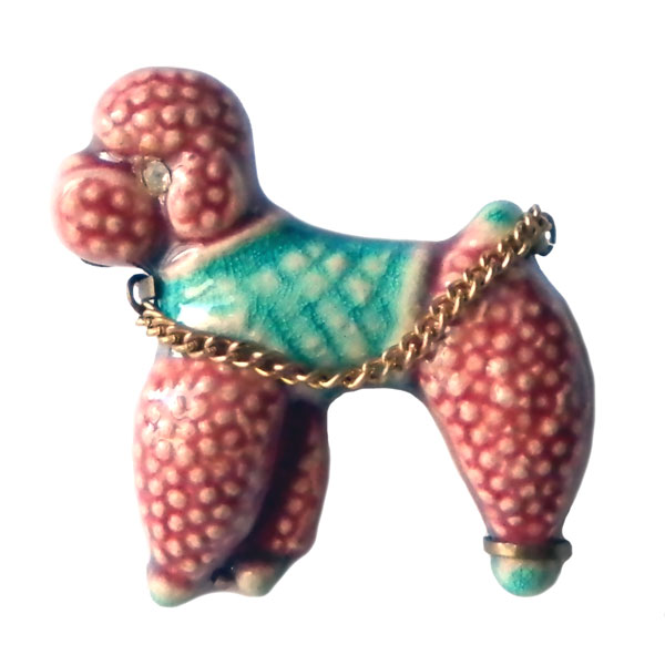 French poodle brooch