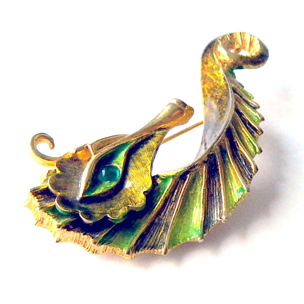 Hattie Carnegie seahorse brooch