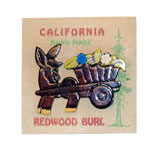California redwood souvenir brooch