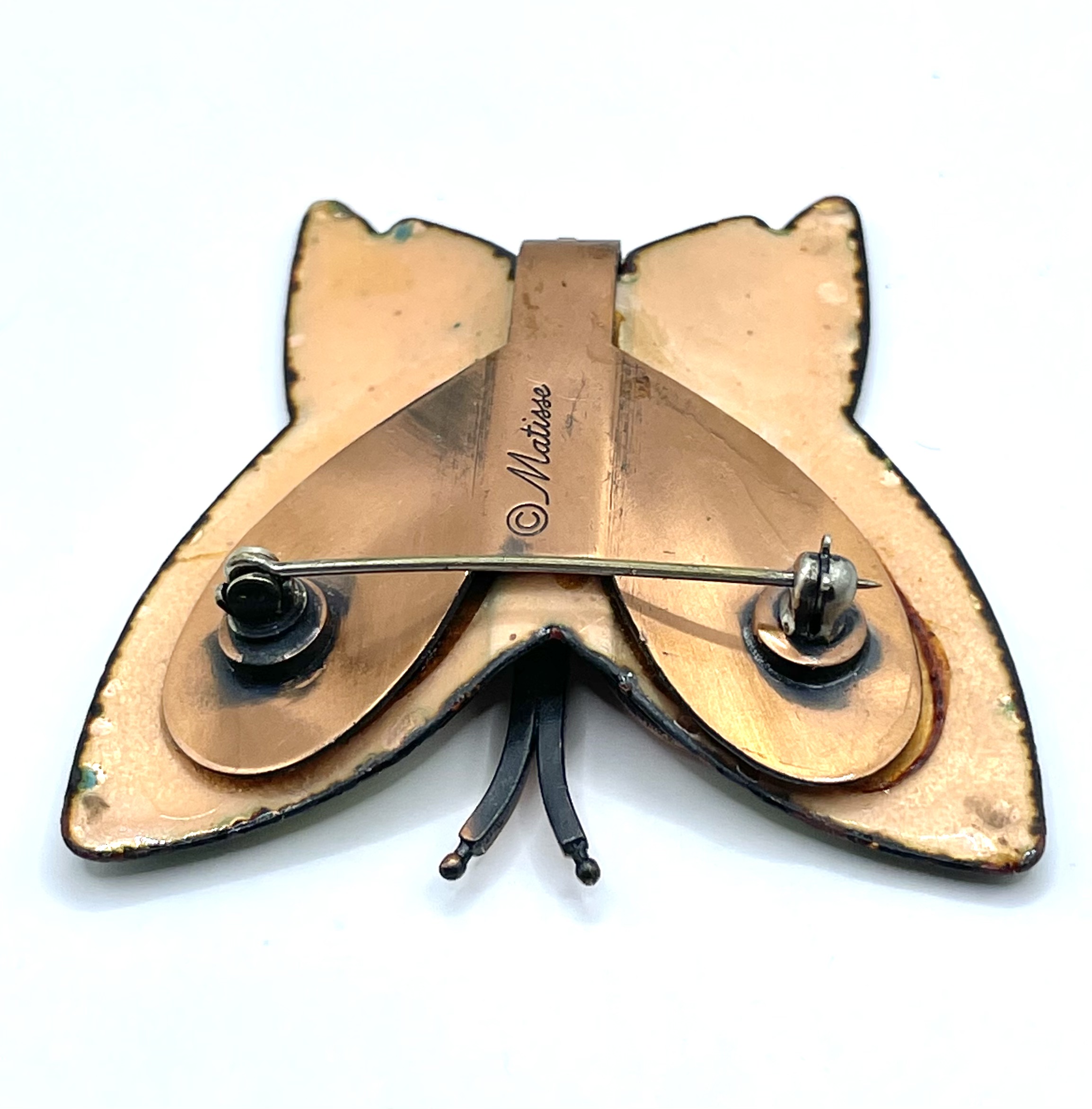 Matisse copper butterfly brooch