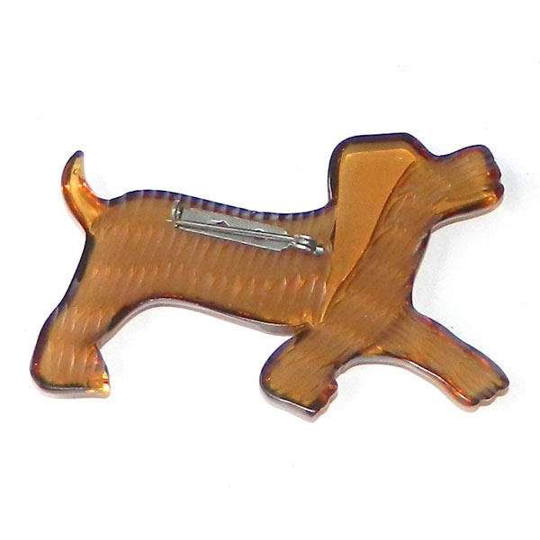 1940's lucite dog brooch