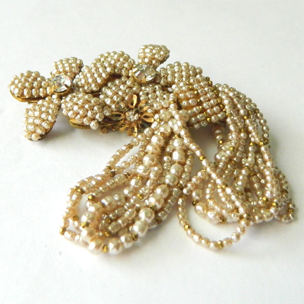 Miriam Haskell pearl brooch