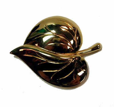 Trifari leaf brooch