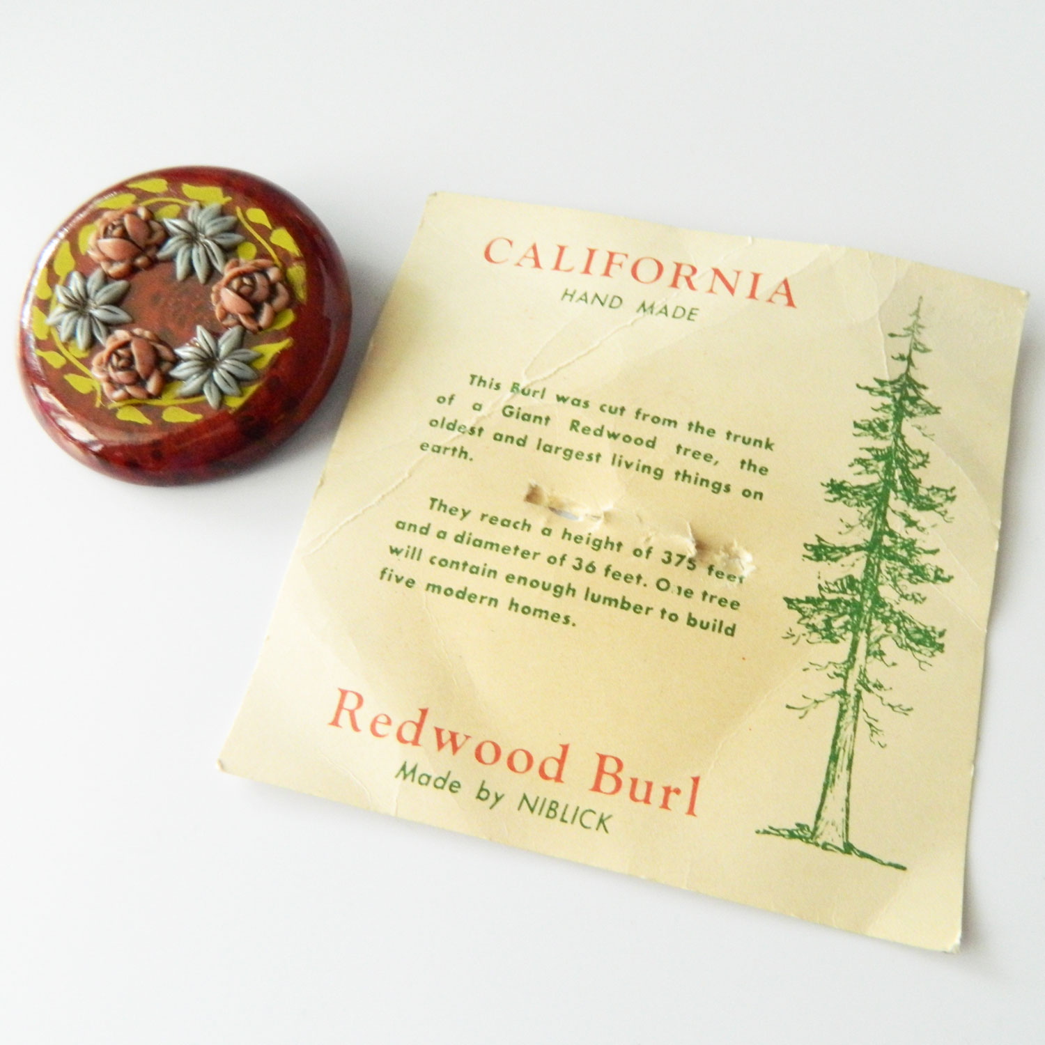 California souvenir brooch